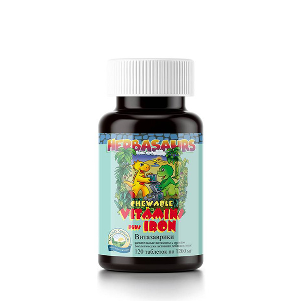 «Витазаврики» - жевательные  витамины с железом (Herbasaurs Chewable Vitamins Plus Iron)